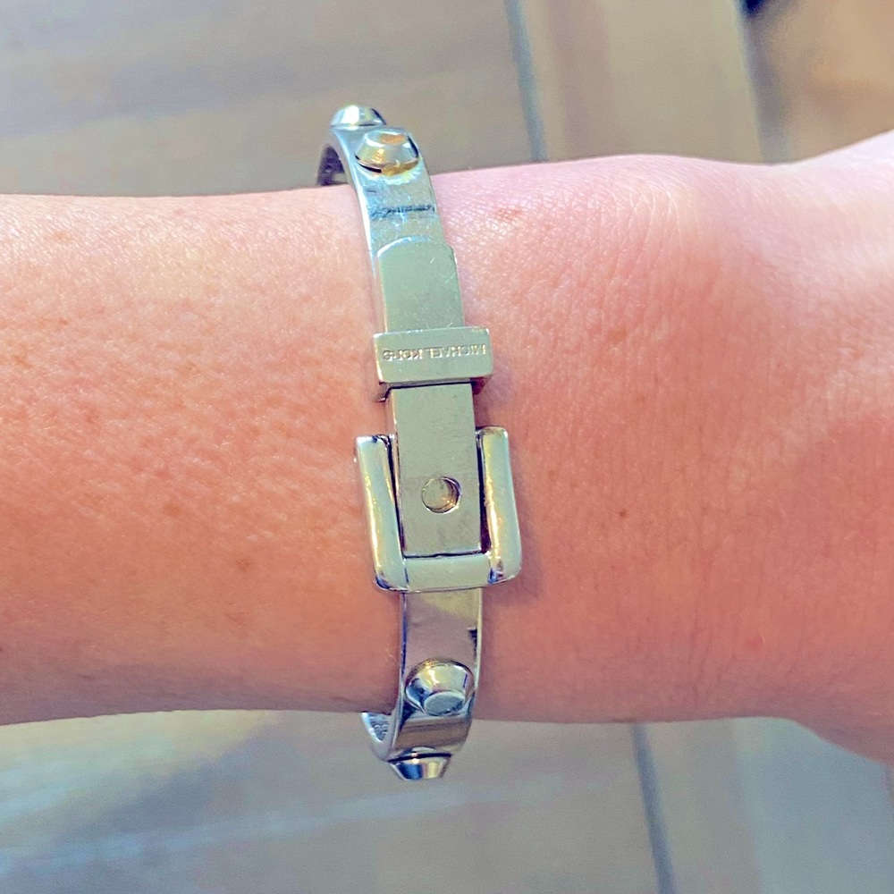 Michael Kors silver buckle bracelet